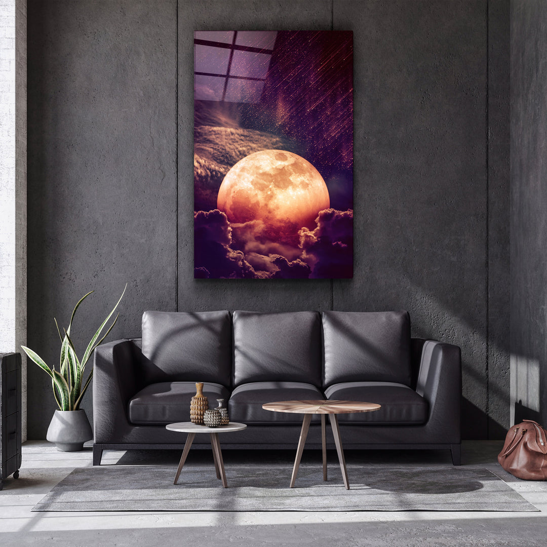 ・"Meteor Shower"・Glass Wall Art | Artdesigna Glass Printing Wall Arts.