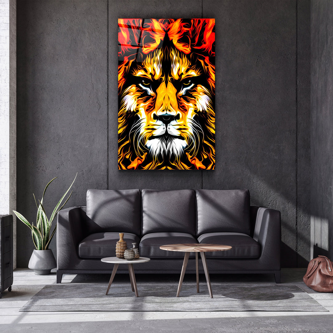 ・"The Big Cat"・Glass Wall Art | Artdesigna Glass Printing Wall Arts.