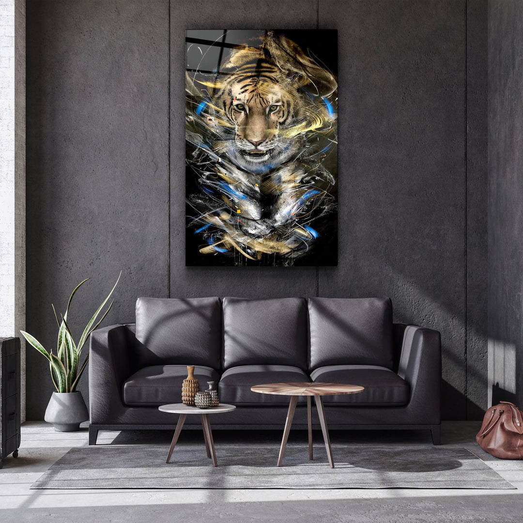 ・"Tiger "・GLASS WALL ART | Artdesigna Glass Printing Wall Arts.