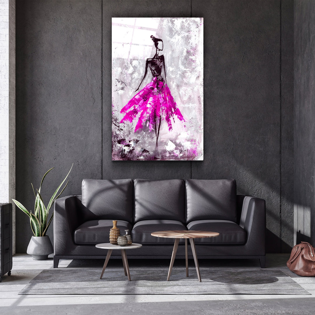 ・"Ballerina (Pink)"・Glass Wall Art | Artdesigna Glass Printing Wall Arts.