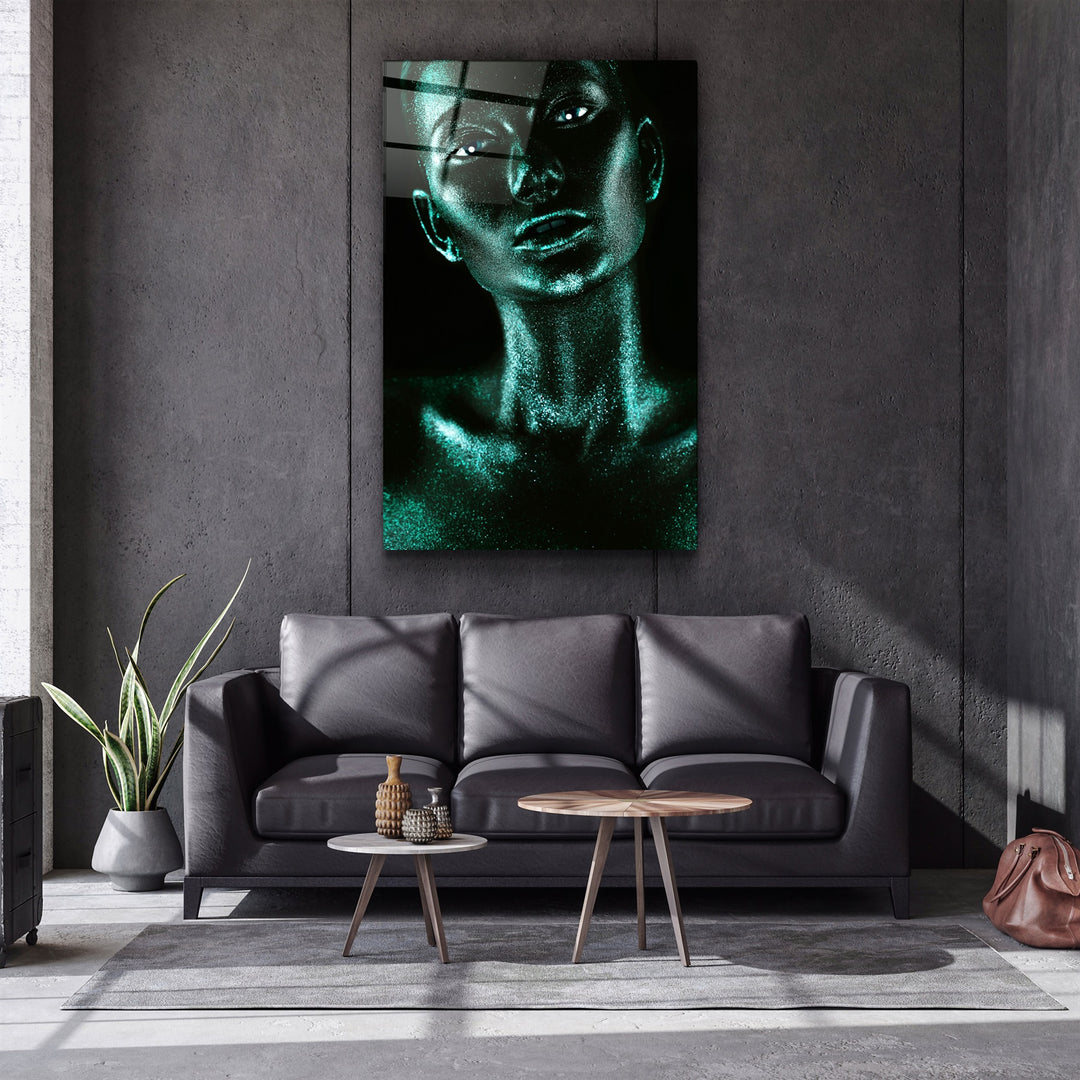 ・"Triteia Green"・Glass Wall Art | Artdesigna Glass Printing Wall Arts.