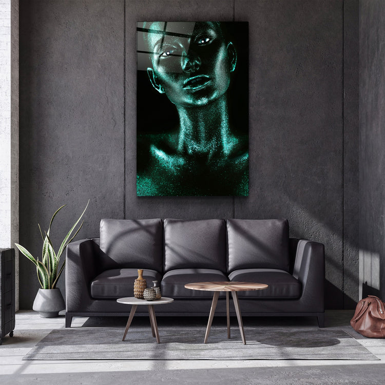 ・"Triteia Green"・Glass Wall Art | Artdesigna Glass Printing Wall Arts.