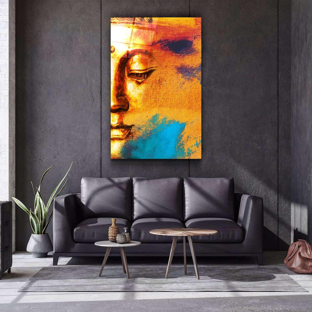 ・"Buddha Portrait"・Glass Wall Art | Artdesigna Glass Printing Wall Arts.