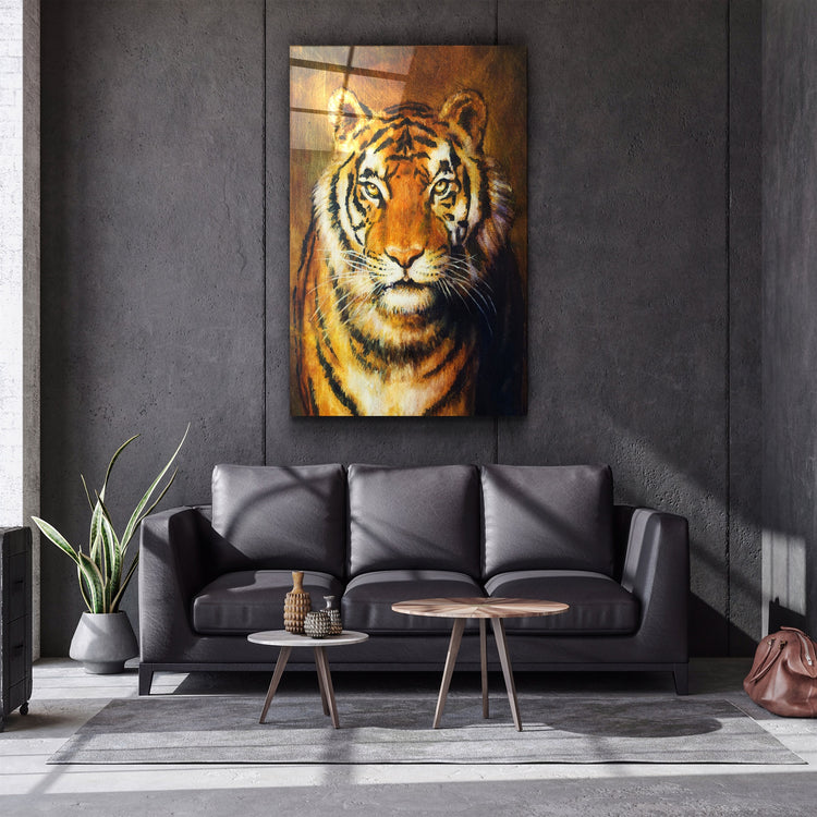 ・"Tiger 5"・Glass Wall Art | Artdesigna Glass Printing Wall Arts.