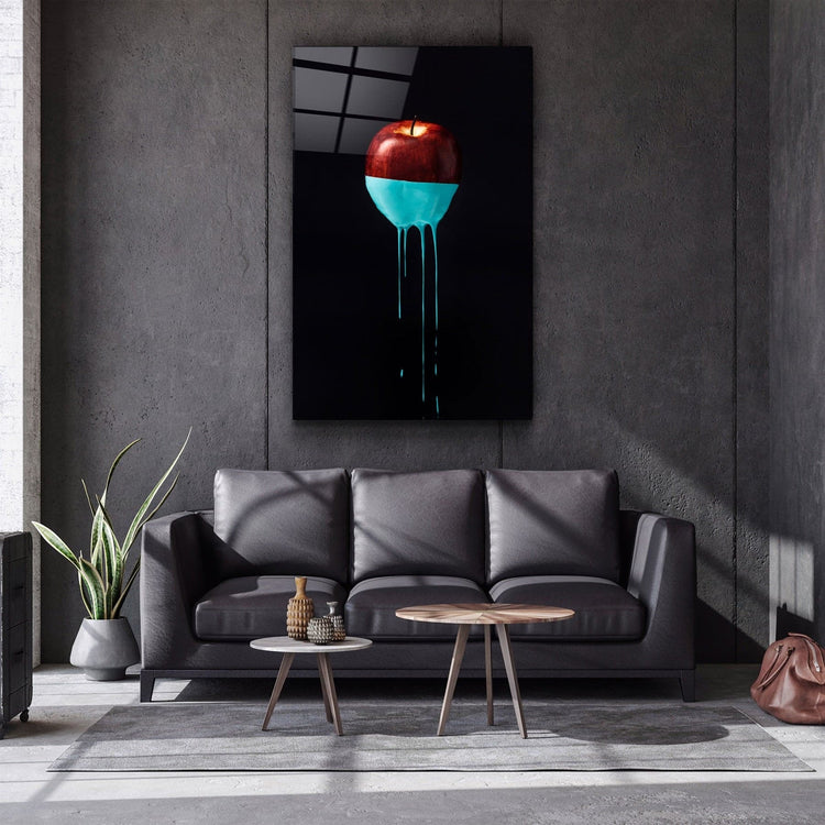 ・"Abstract Apple"・Glass Wall Art | Artdesigna Glass Printing Wall Arts.