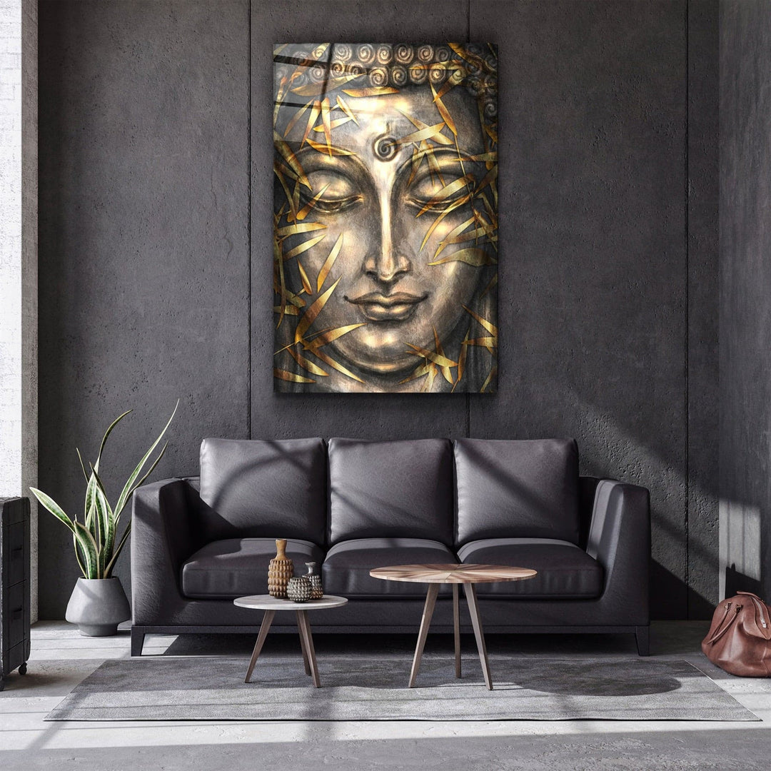 ・"Lord Buddha"・Glass Wall Art | Artdesigna Glass Printing Wall Arts.