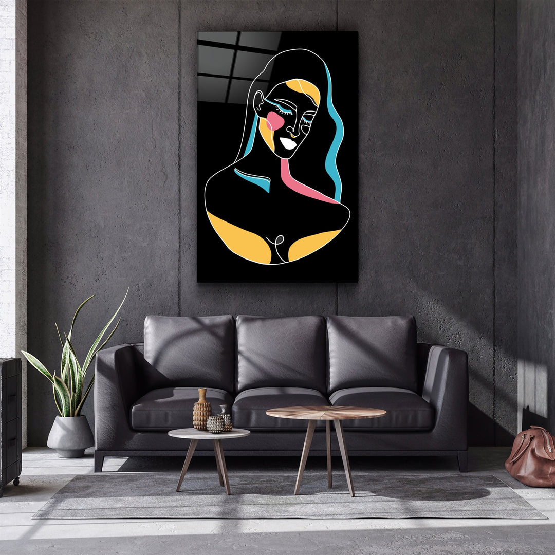 ・"Modern Line Abstract V1"・Glass Wall Art | Artdesigna Glass Printing Wall Arts.