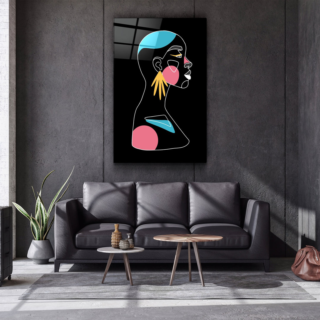 ・"Modern Line Abstract V4"・Glass Wall Art | Artdesigna Glass Printing Wall Arts.