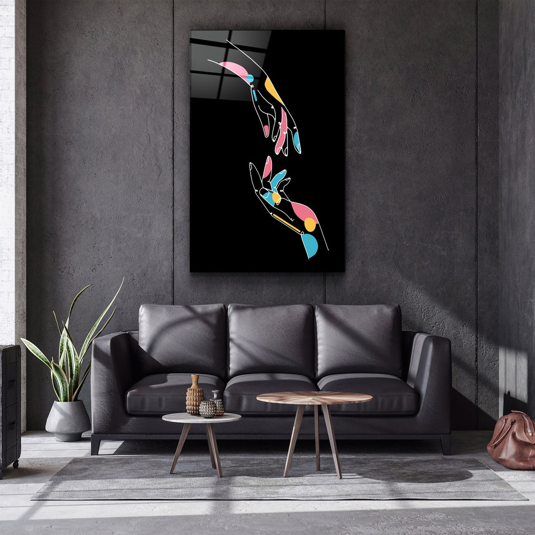 ・"Modern Line Abstract V5"・Glass Wall Art | Artdesigna Glass Printing Wall Arts.