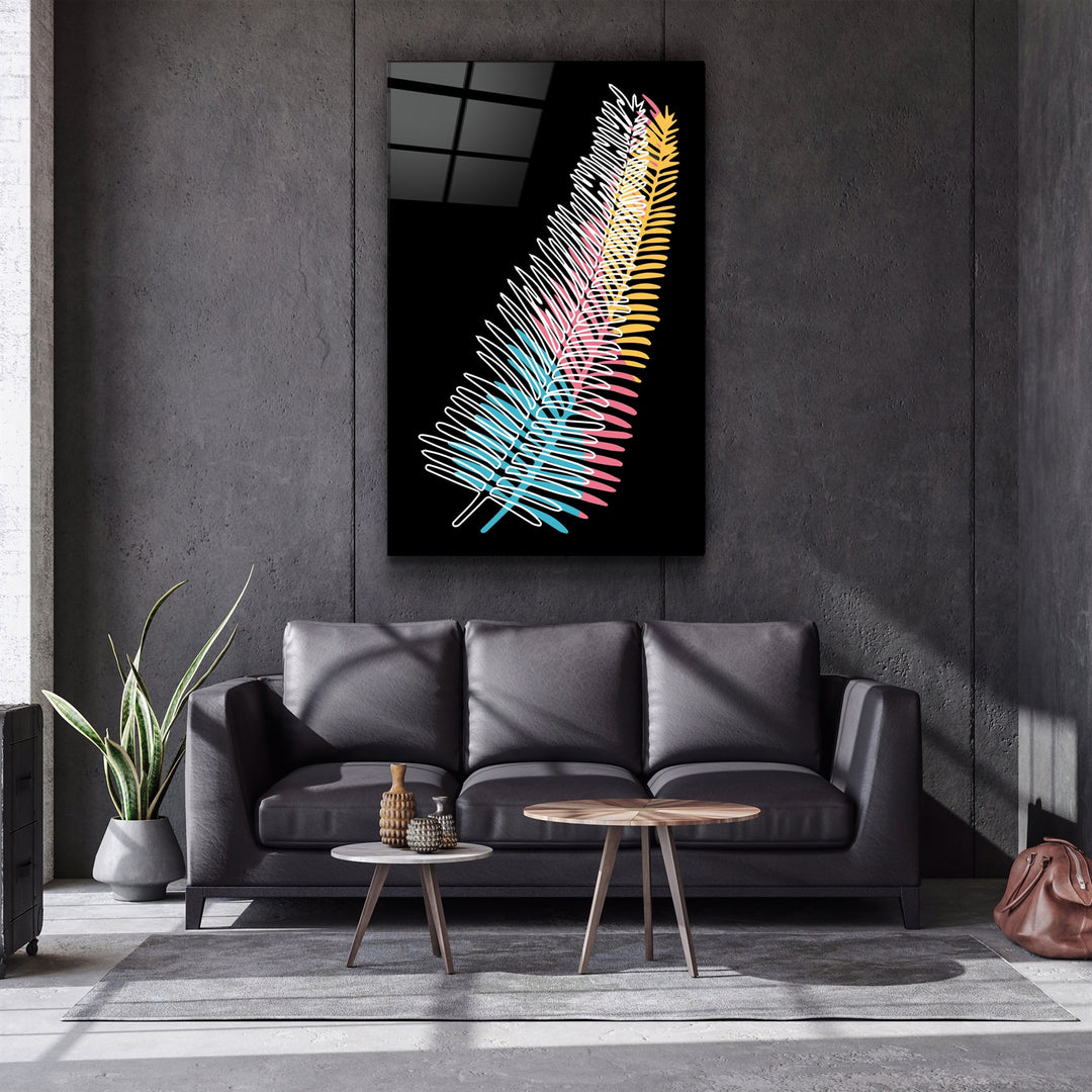 ・"Modern Line Abstract V14"・Glass Wall Art | Artdesigna Glass Printing Wall Arts.