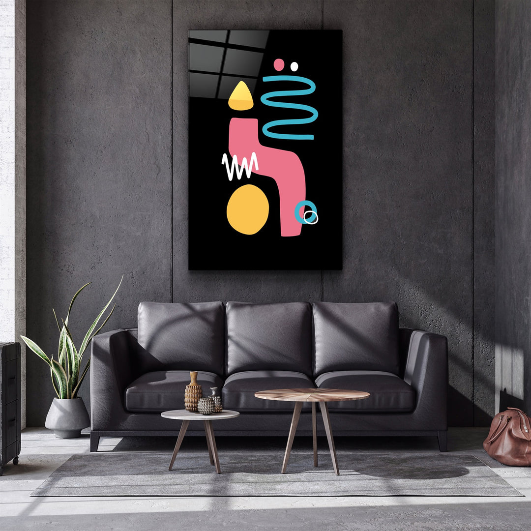 ・"Modern Line Abstract V15"・Glass Wall Art | Artdesigna Glass Printing Wall Arts.