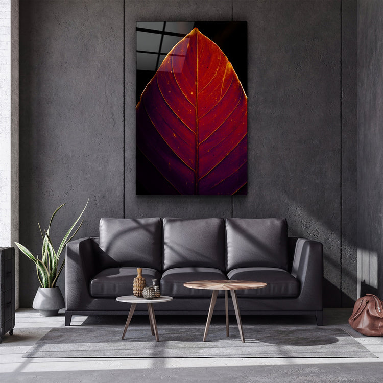 ・"Leaf v2"・Glass Wall Art | Artdesigna Glass Printing Wall Arts.