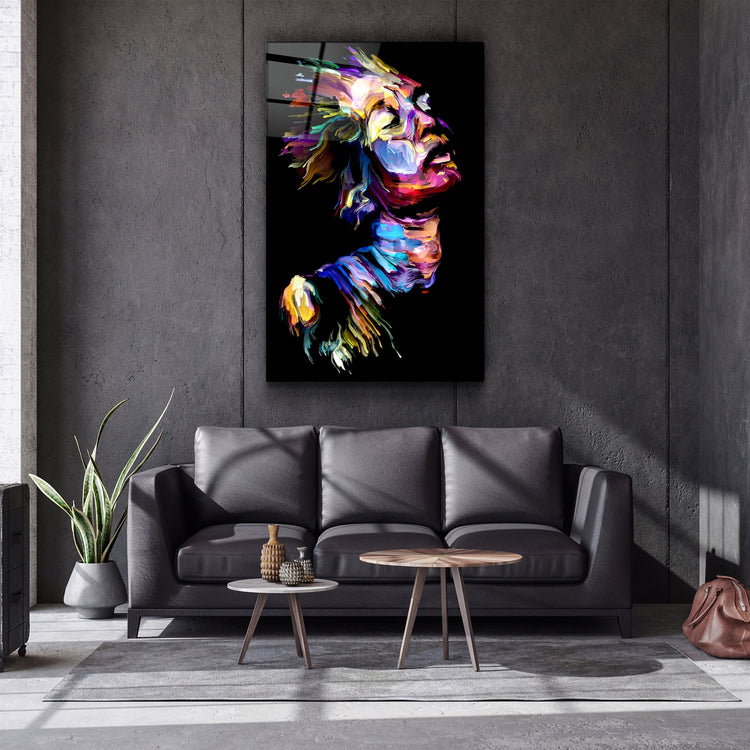 ・"AbstractMan"・Glass Wall Art | Artdesigna Glass Printing Wall Arts.