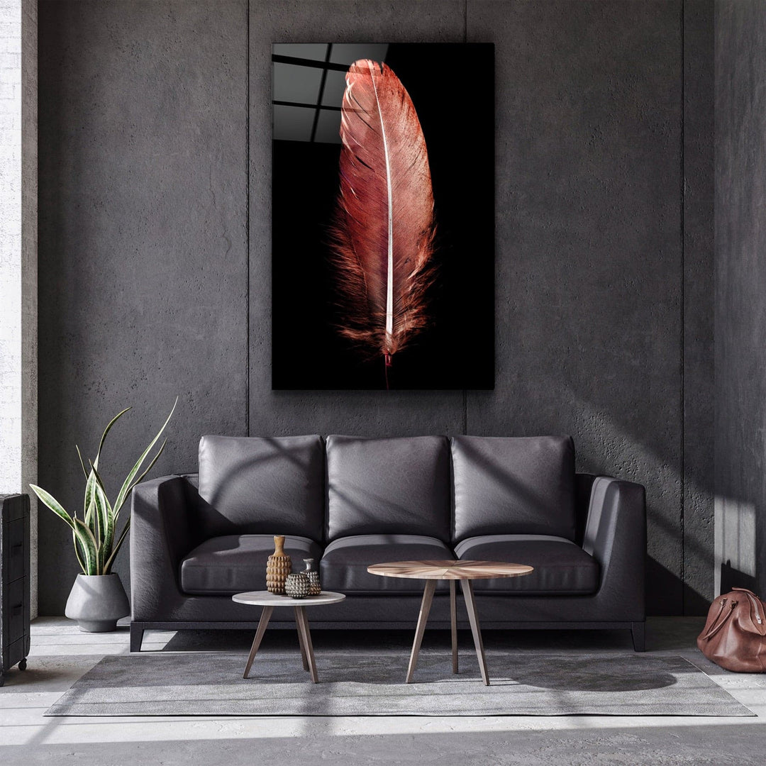 ・"Colorful Feather V2"・Glass Wall Art | Artdesigna Glass Printing Wall Arts.