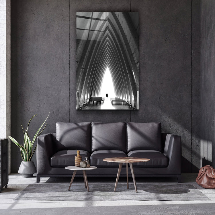 ・"Light at the End"・Glass Wall Art | Artdesigna Glass Printing Wall Arts.