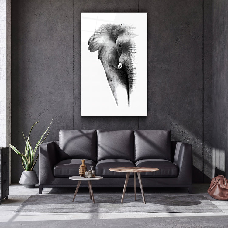 ・"Elephant V2"・Glass Wall Art | Artdesigna Glass Printing Wall Arts.