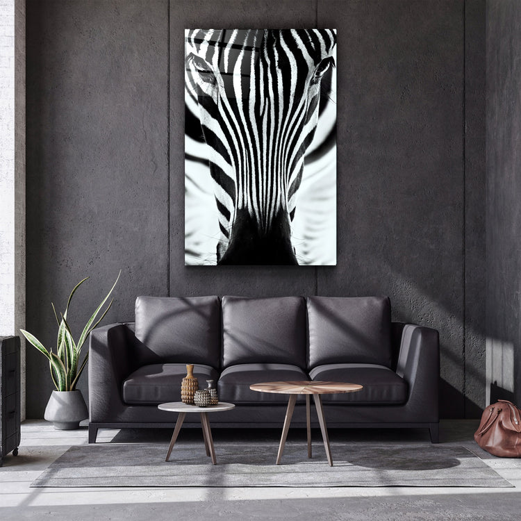 ・"Zebra V2"・Glass Wall Art | Artdesigna Glass Printing Wall Arts.