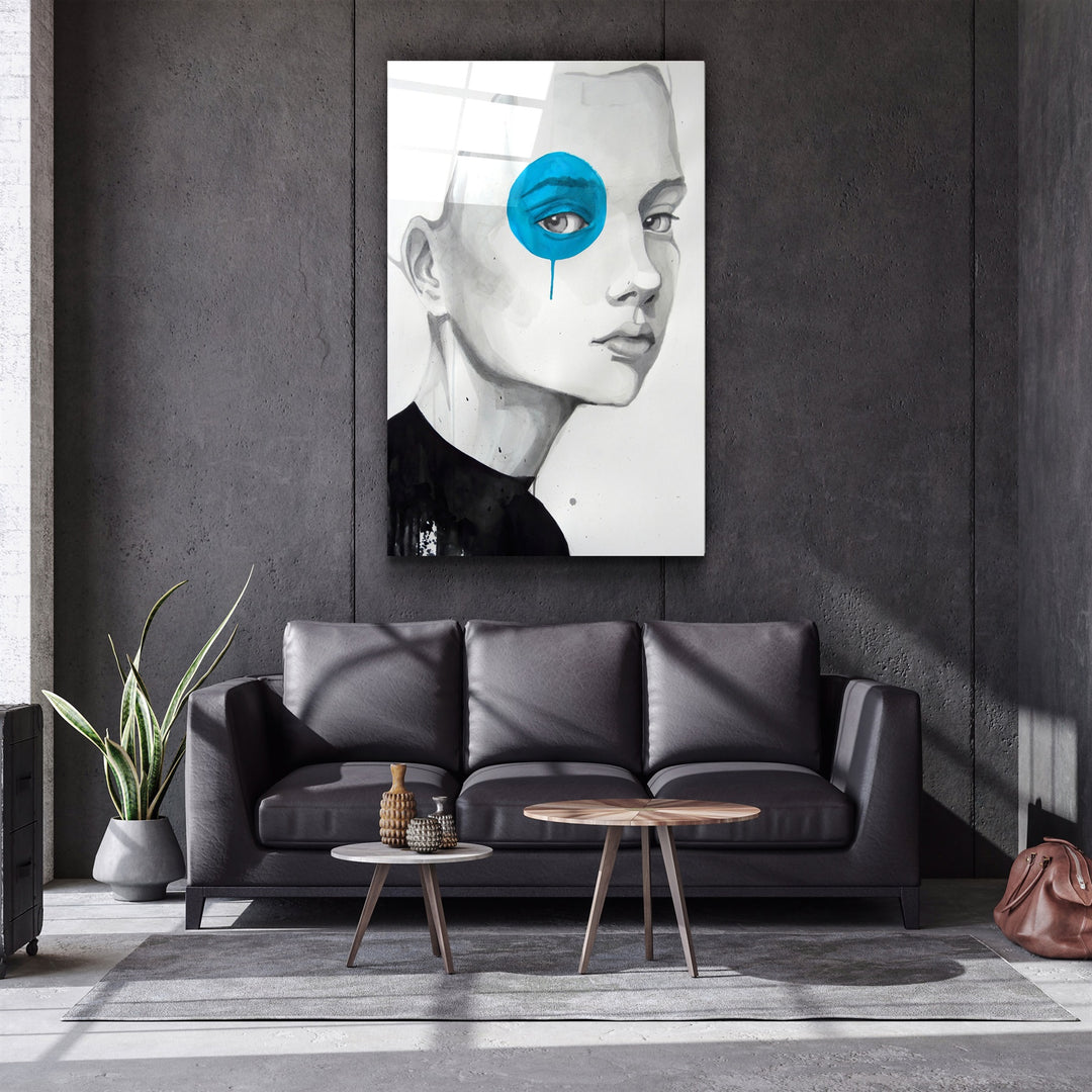 ・"Blue Eye"・Glass Wall Art | Artdesigna Glass Printing Wall Arts.