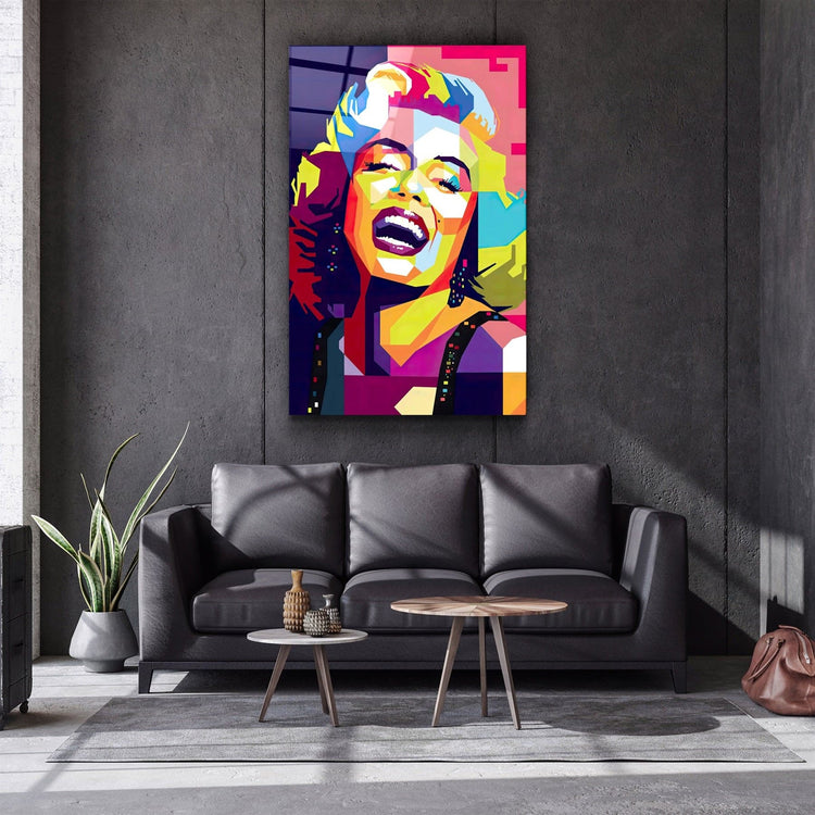 ・"Marilyn"・Glass Wall Art | Artdesigna Glass Printing Wall Arts.