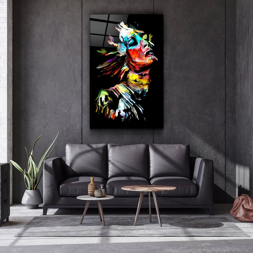 ・"AbstractMan V2"・Glass Wall Art | Artdesigna Glass Printing Wall Arts.