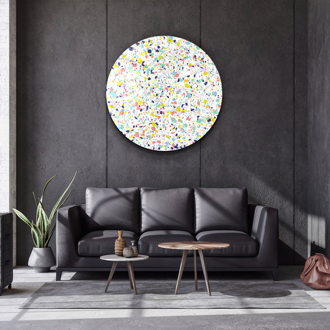 ・"Pastel Terrazzo"・Rounded Glass Wall Art