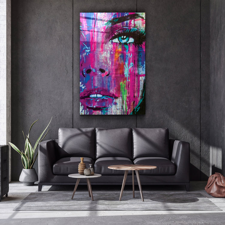 ・"Woman Face"・Glass Wall Art | Artdesigna Glass Printing Wall Arts.