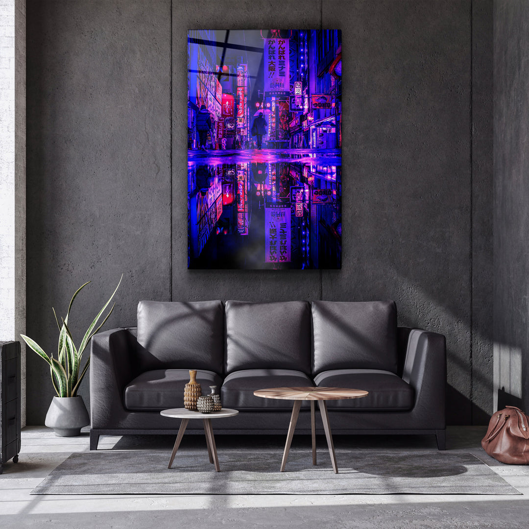 ・"A Night From Osaka"・Glass Wall Art | Artdesigna Glass Printing Wall Arts.