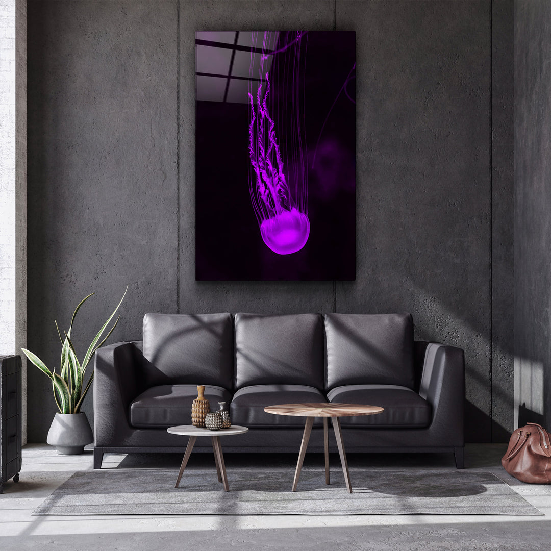 ・"Jellyfish"・Glass Wall Art | Artdesigna Glass Printing Wall Arts.