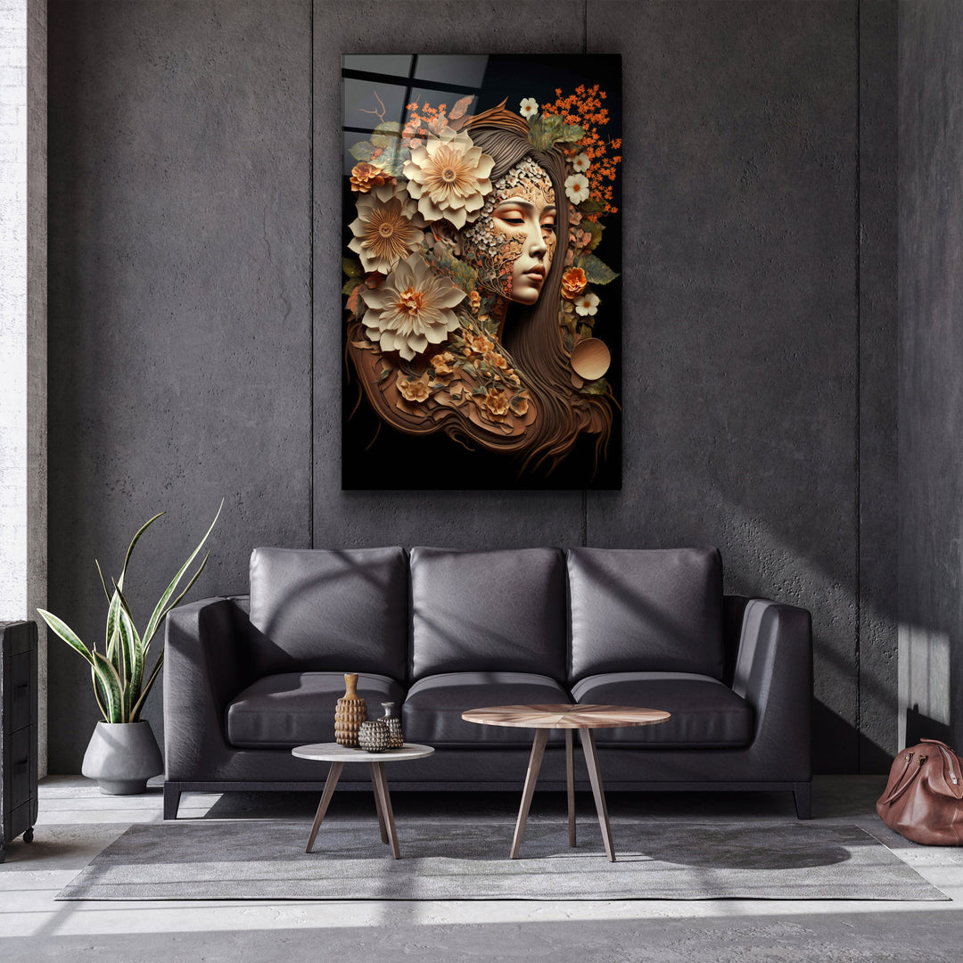 ・"Queen of Nature"・Secret World Collection Glass Wall Art