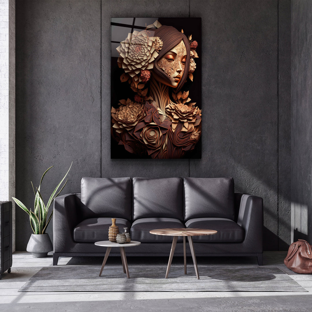 ・"Queen of Nature V2"・Secret World Collection Glass Wall Art