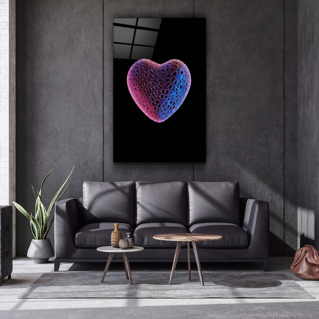 Strawberry Heart | Designers Collection Glass Wall Art