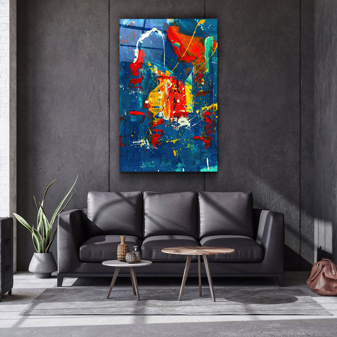 ・"Oil Painting - Abstract"・Designer's Collection Glass Wall Art