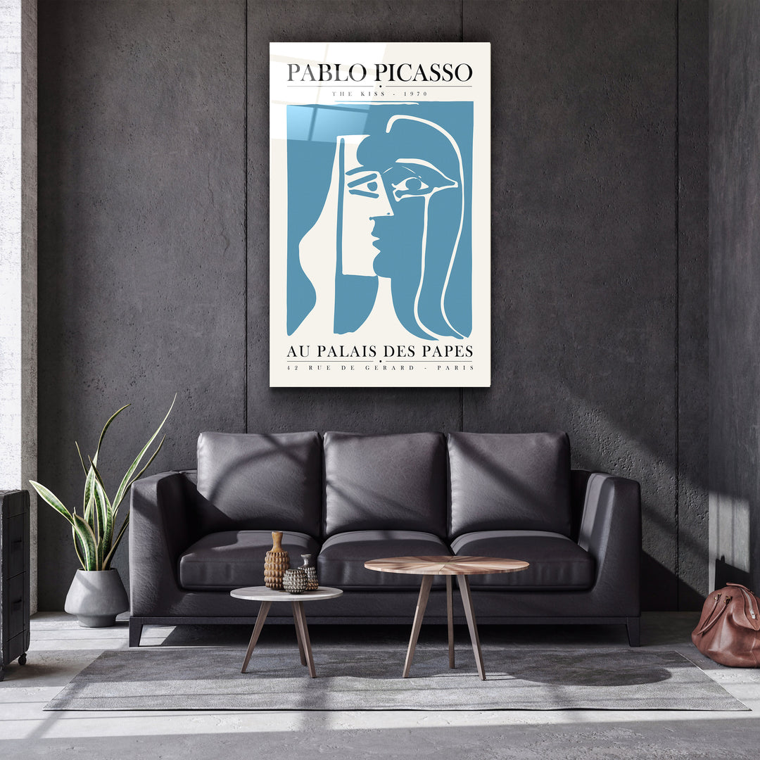 ・"Pablo Picasso - The Kiss - 1970 "・Gallery Print Collection Glass Wall Art