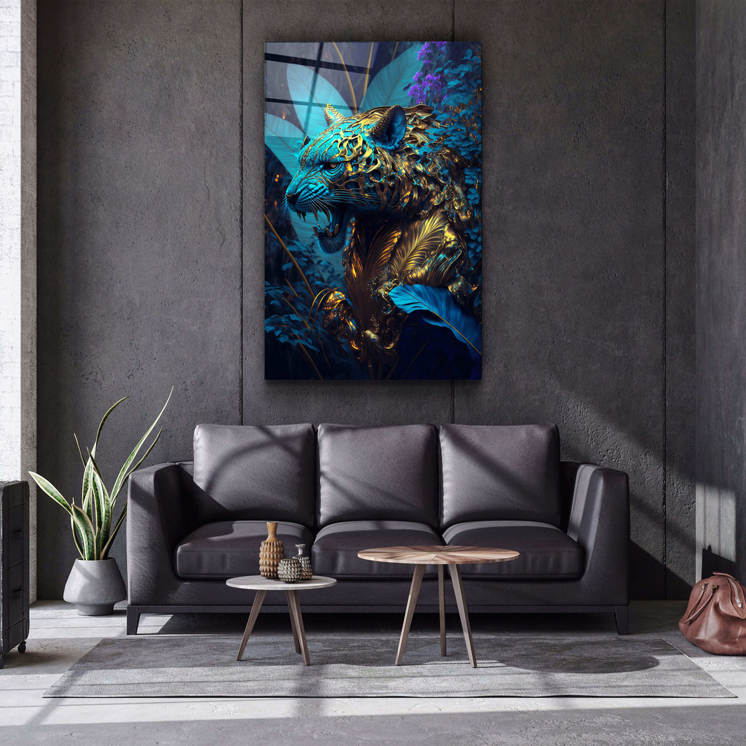 ・"Blue Side"・Secret World Collection Glass Wall Art