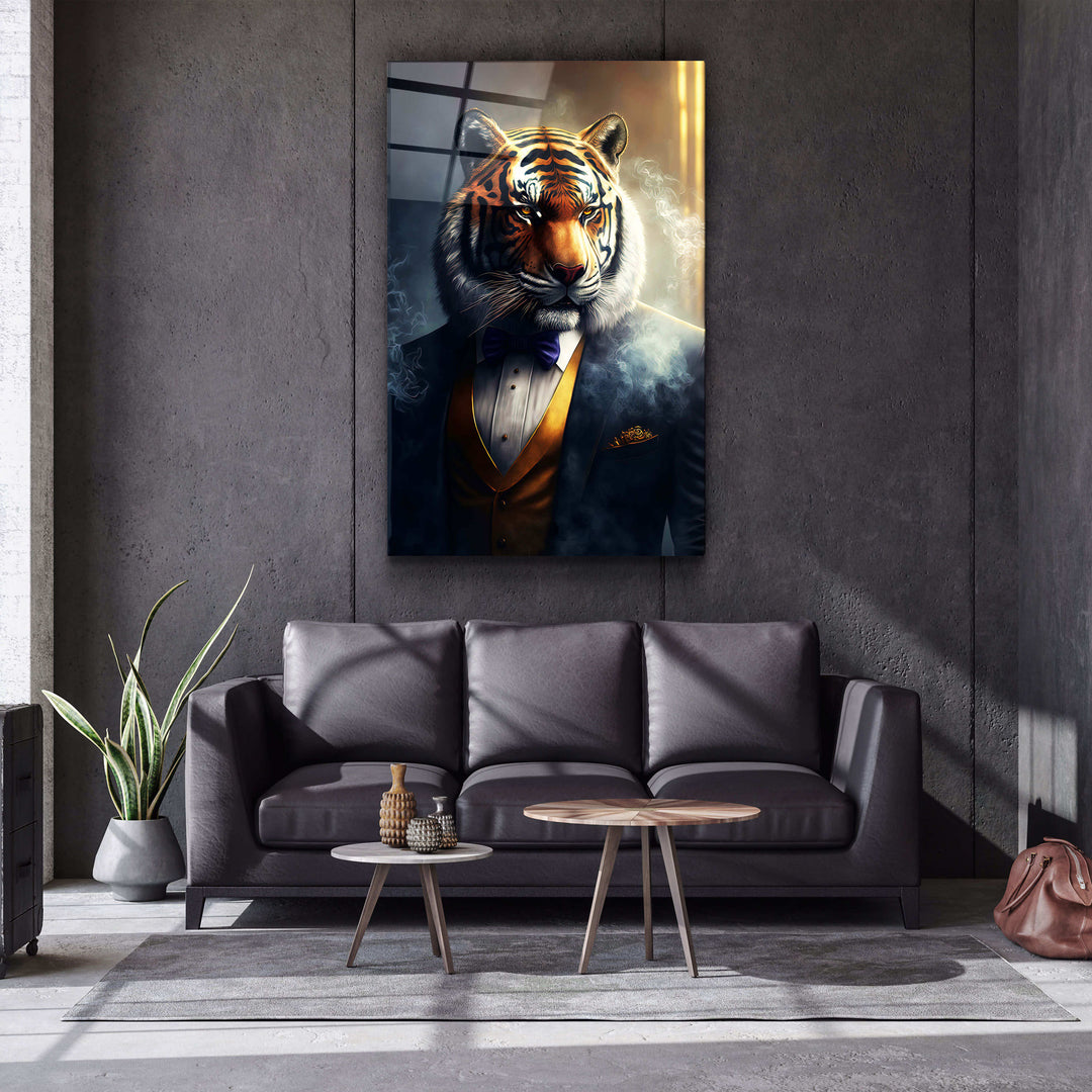 ・"Mr. Tiger"・Secret World Collection Glass Wall Art