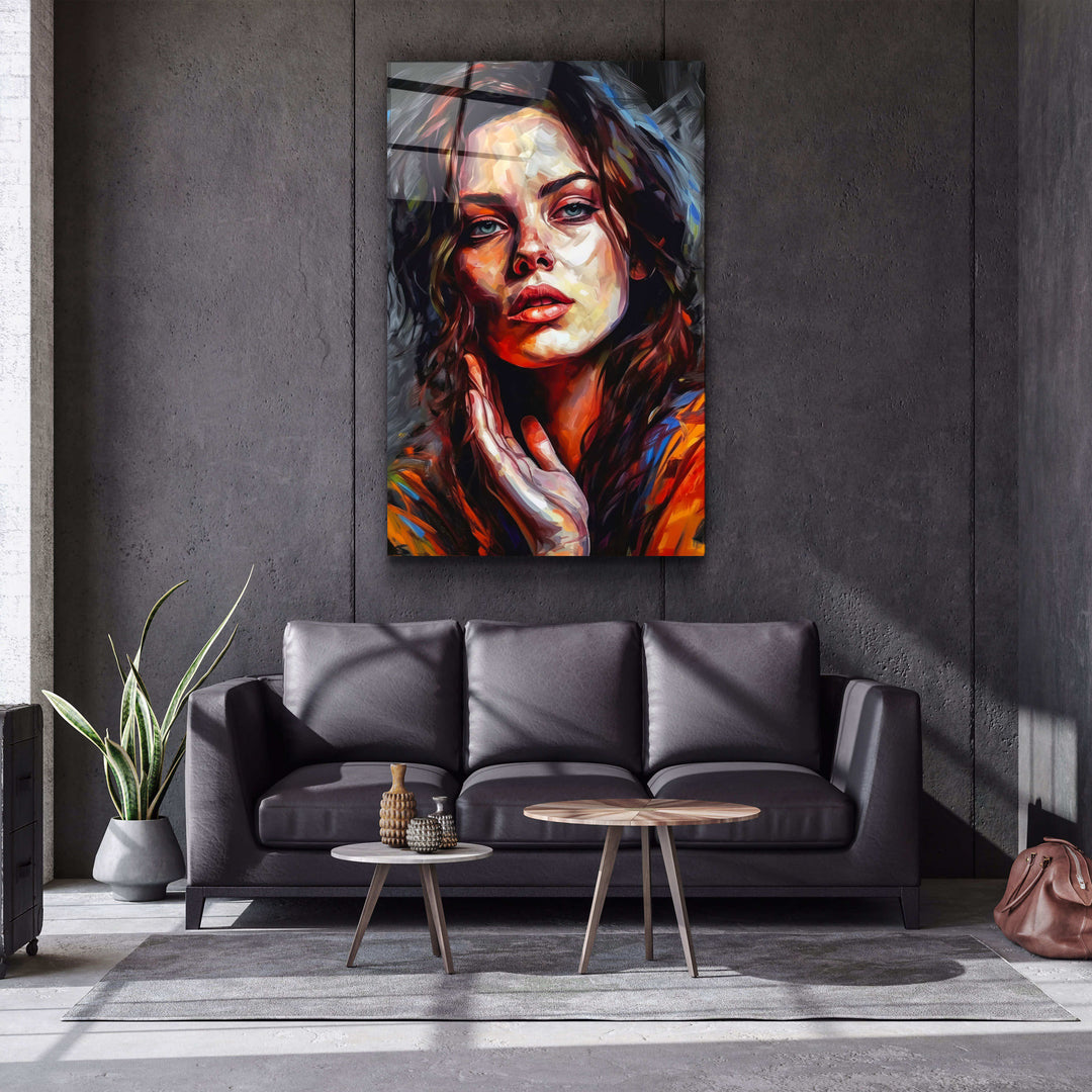 ・"Beauty Oil Painting V2"・Designers Collection Glass Wall Art