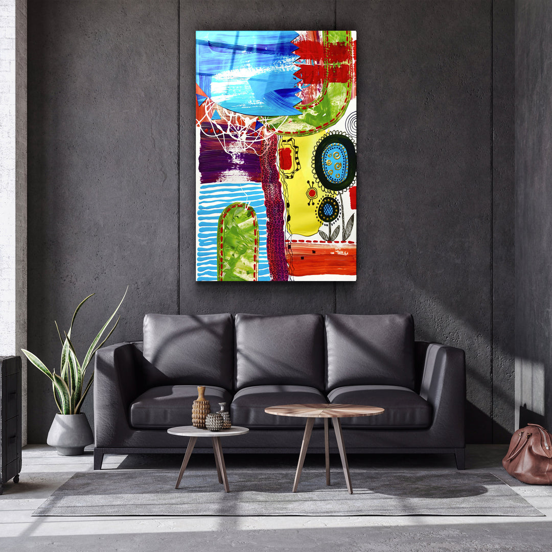 ・"Abstract Oil Painting"・Glass Wall Art