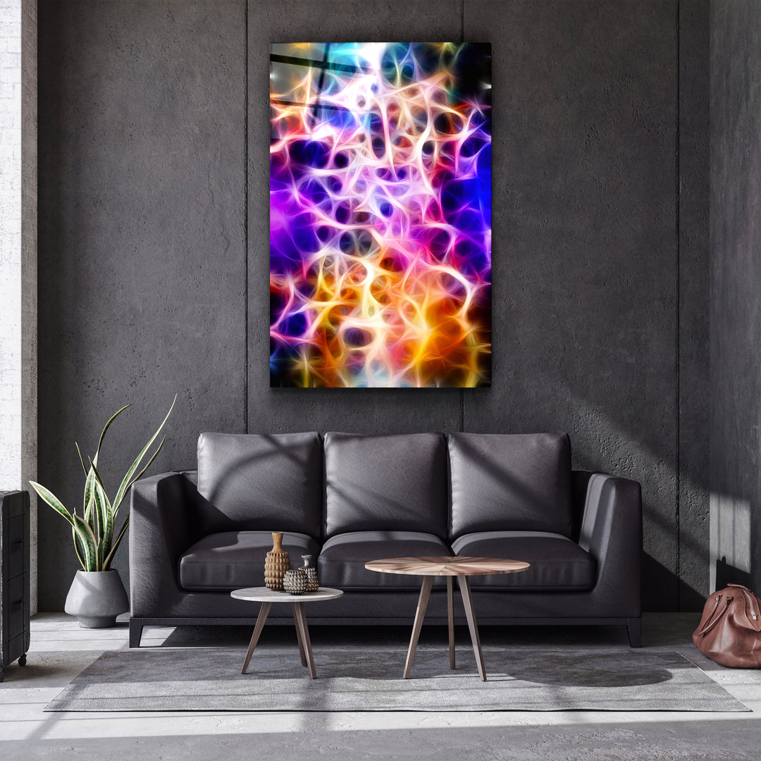 ・"Light Waves 2"・Glass Wall Art