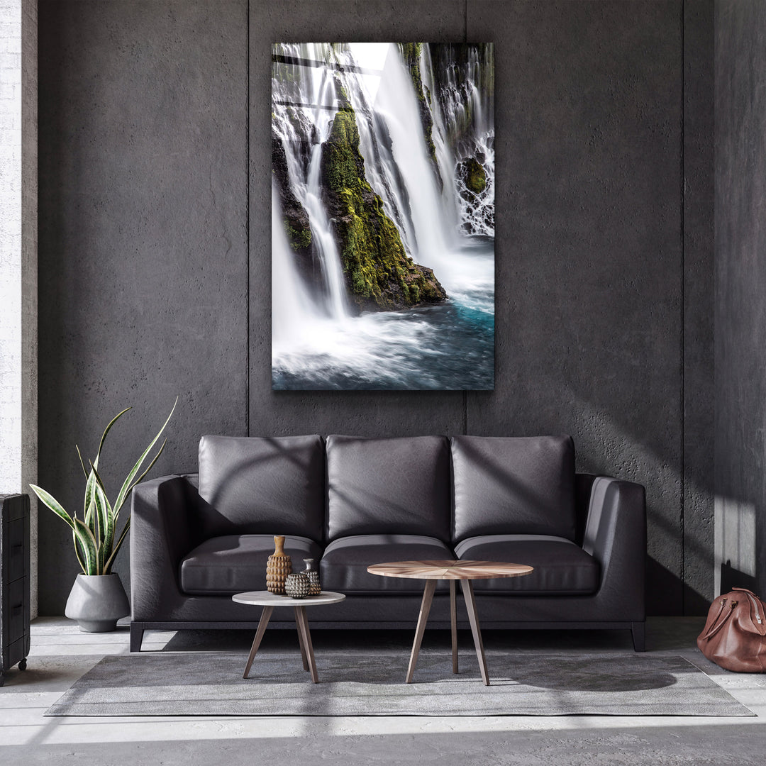 ・"Burney Falls, California, USA"・Glass Wall Art