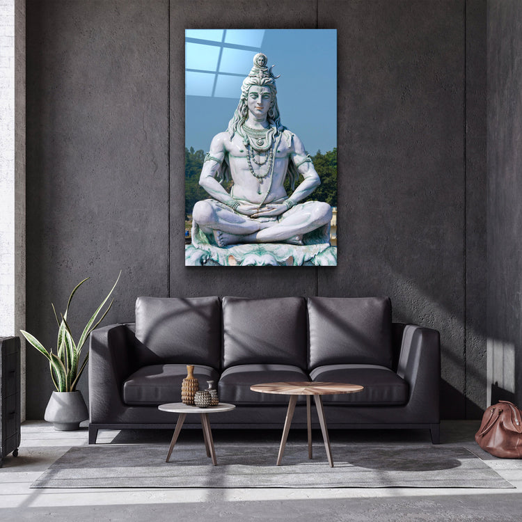 ・"Shiva Sculpture"・Glass Wall Art | Artdesigna Glass Printing Wall Arts.