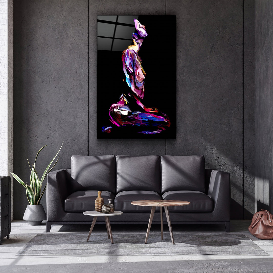 ・"Yoga"・Glass Wall Art | Artdesigna Glass Printing Wall Arts.