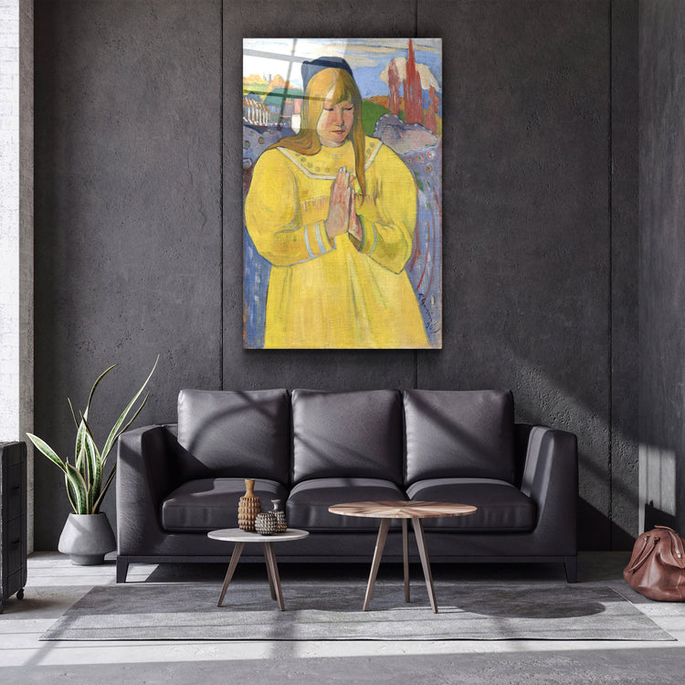 ・"Paul Gauguin's Young Christian Girl (1894)"・Glass Wall Art | Artdesigna Glass Printing Wall Arts.