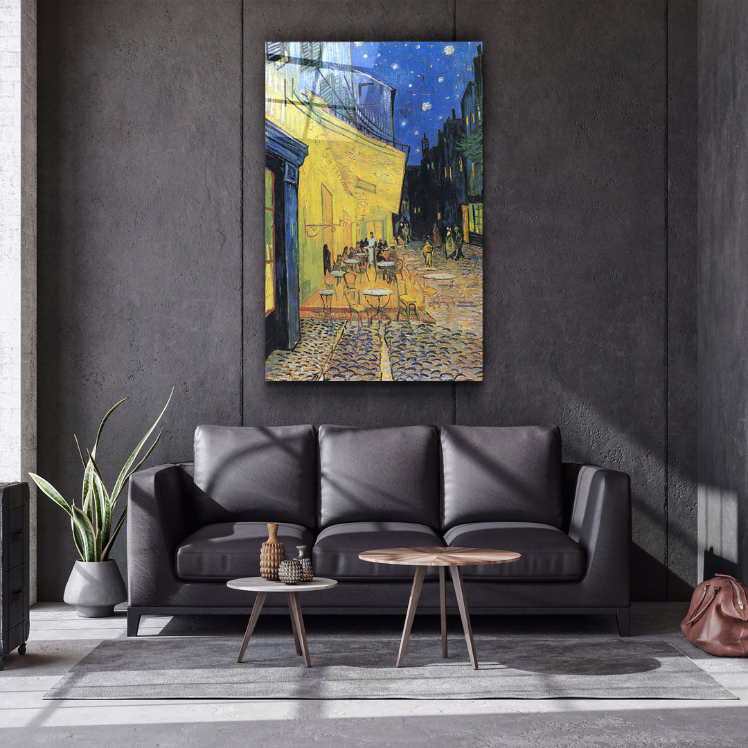 ・"Vincent van Gogh's Café Terrace at Night (1888)"・Glass Wall Art | Artdesigna Glass Printing Wall Arts.