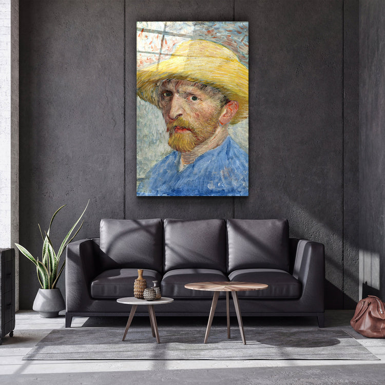 ・"Vincent van Gogh's Self-Portrait (1887)"・Glass Wall Art | Artdesigna Glass Printing Wall Arts.