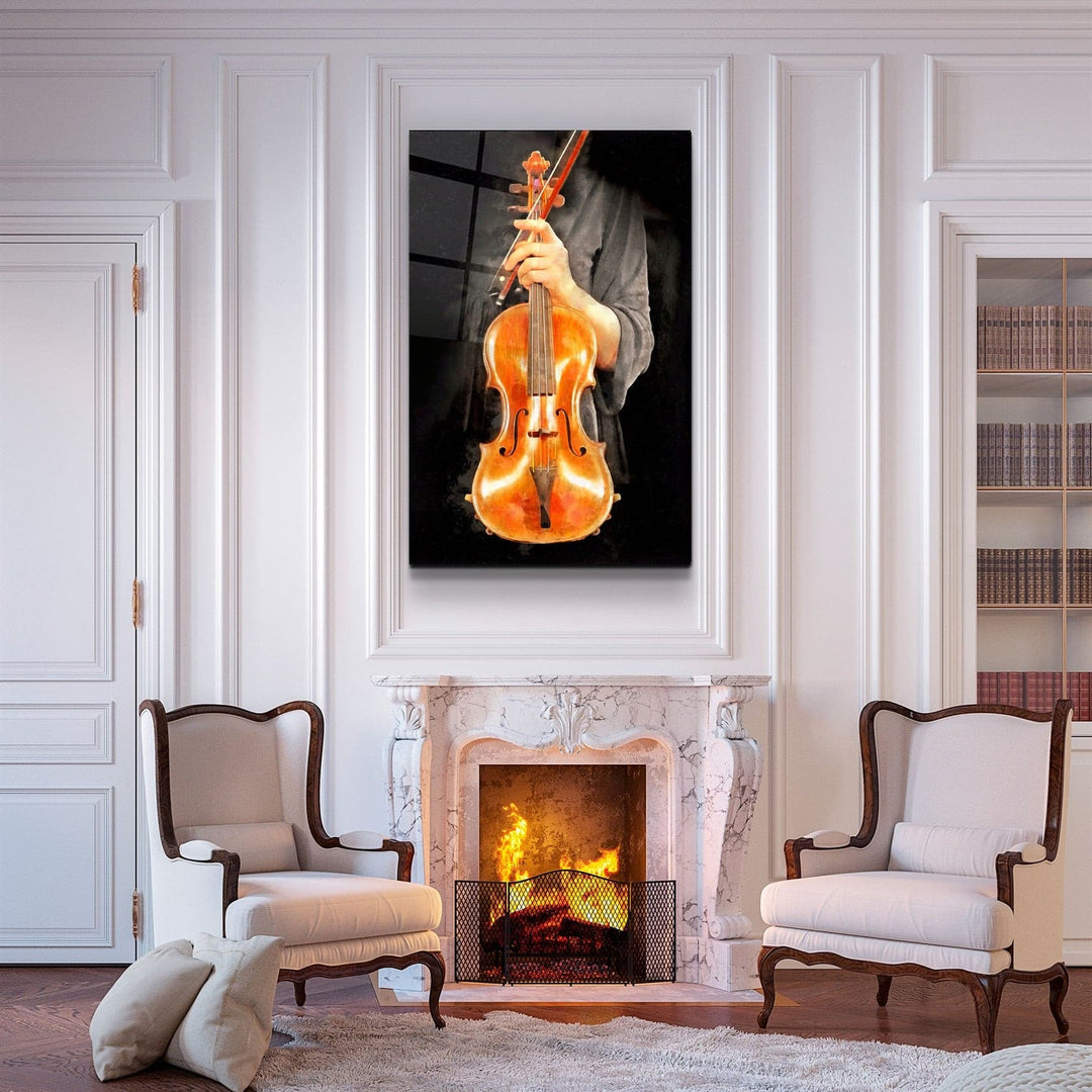 ・"Violin"・Glass Wall Art | Artdesigna Glass Printing Wall Arts.