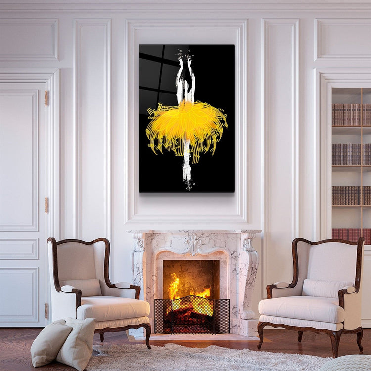 ・"Abstract Ballerina"・Glass Wall Art | Artdesigna Glass Printing Wall Arts.