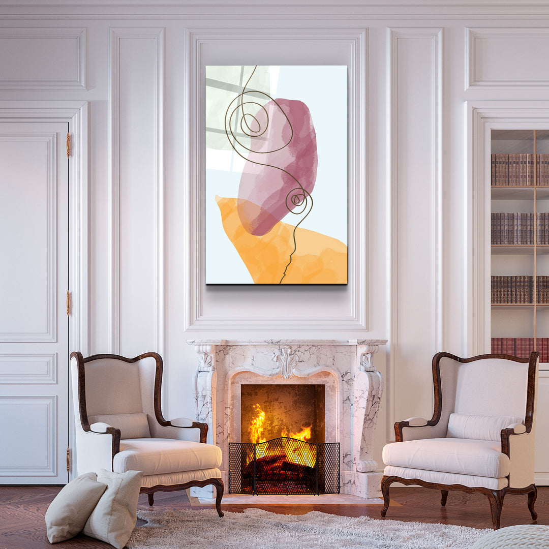 ・"Abstract Shapes V5"・Glass Wall Art | Artdesigna Glass Printing Wall Arts.