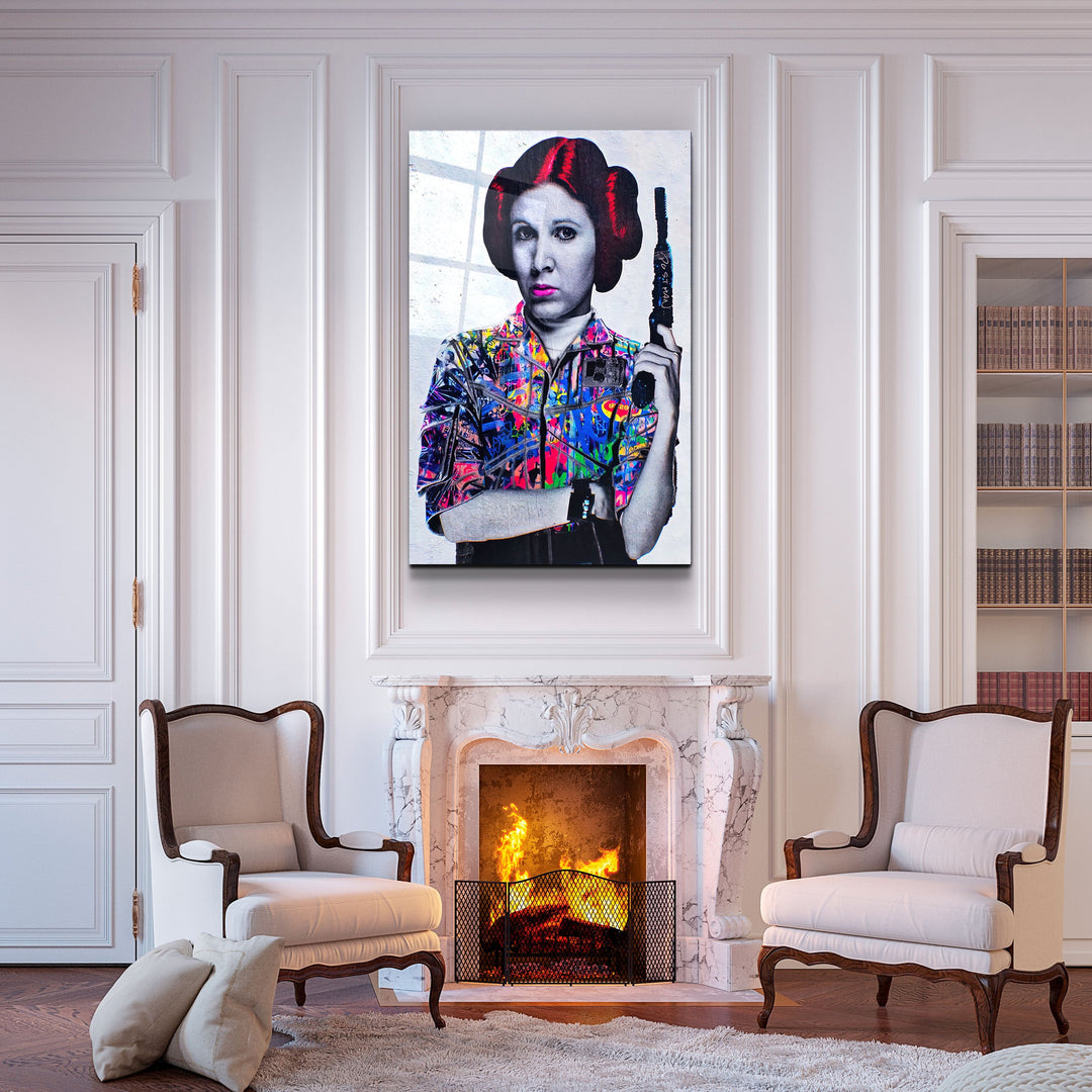 ・"The Vintage Leia"・Glass Wall Art | Artdesigna Glass Printing Wall Arts.