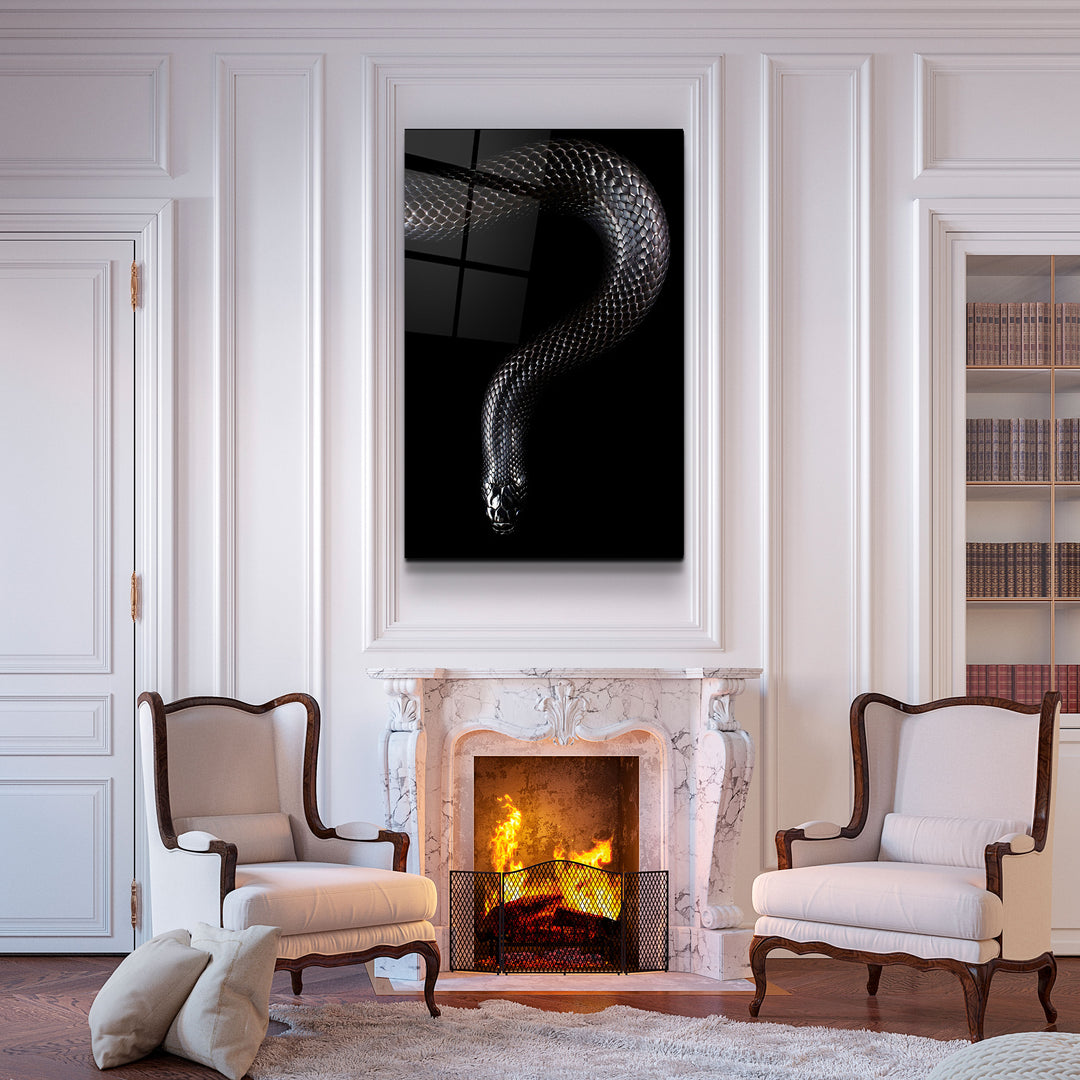 ・"The black Mamba"・Glass Wall Art | Artdesigna Glass Printing Wall Arts.