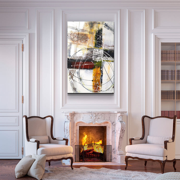 ・"Abstract Oil Painting V2"・Glass Wall Art | Artdesigna Glass Printing Wall Arts.